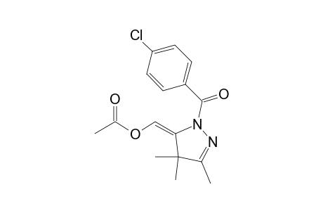 1-(p-Chlorobenzoyl)-4,5-dihydro-3,4,4-trimethyl-5-(acetoxymethylene)-1H-pyrazole