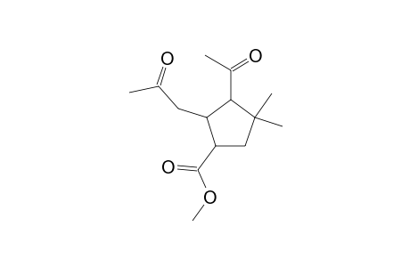 Cyclopentane-1-carboxylic acid, 3-acetyl-2-acetonyl-4,4-dimethyl-, methyl ester (1R,3S)-