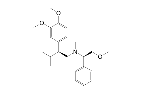(1R,2'S)-(-)-N-[2'-(3,4-Dimethoxyphenyl)-3-methylbutyl]-2-methoxy-N-methyl-1-phenylethylamine
