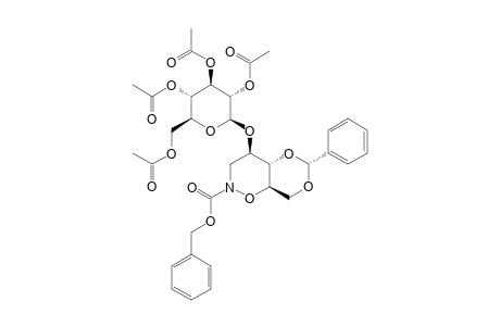 (1R,5R,6S,8R)-3-BENZYLOXYCARBONYL-8-PHENYL-5-(TETRA-O-ACETYL-BETA-D-GLUCOPYRANOSYL)-OXY-3-AZA-2,7,9-TRIOXA-BICYCLO-[4.4.0]-DECANE