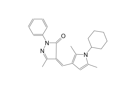 3H-pyrazol-3-one, 4-[(1-cyclohexyl-2,5-dimethyl-1H-pyrrol-3-yl)methylene]-2,4-dihydro-5-methyl-2-phenyl-, (4Z)-