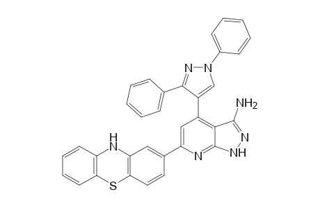3-amino-6-(10H-phenothiazin-2-yl)-4-(1,3-diphenyl-1H-pyrazol-4-yl)-1H-pyrazolo[3,4-b]pyridine