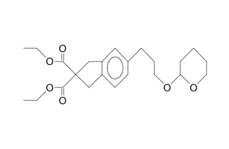 2H-Indene-2,2-dicarboxylic acid, 1,3-dihydro-5-[3-[(tetrahydro-2H-pyran-2-yl)oxy]propyl]-, diethyl ester
