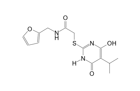 N-(2-furylmethyl)-2-[(4-hydroxy-5-isopropyl-6-oxo-1,6-dihydro-2-pyrimidinyl)sulfanyl]acetamide
