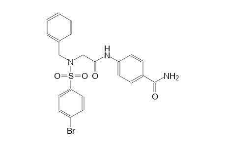 4-[({benzyl[(4-bromophenyl)sulfonyl]amino}acetyl)amino]benzamide