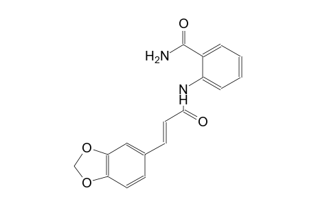 2-{[(2E)-3-(1,3-benzodioxol-5-yl)-2-propenoyl]amino}benzamide