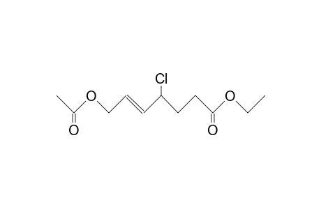 7-Acetoxy-4-chloro-trans-5-heptenoic acid, ethyl ester