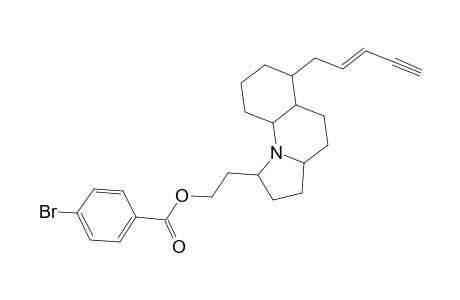 Benzoic acid, 4-bromo-, 2-[dodecahydro-6-(2-penten-4-ynyl)pyrrolo[1,2-a]quinolin-1-yl]ethyl ester, [1S-[1.alpha.,3a.beta.,5a.alpha.,6.alpha.(Z),9a.alpha.]]-