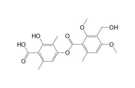 Benzoic acid, 2-hydroxy-4-[[3-(hydroxymethyl)-2,4-dimethoxy-6-methylbenzoyl]oxy]-3,6-dimethyl-