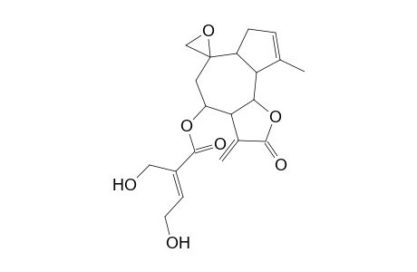 2-Butenoic acid, 4-hydroxy-2-(hydroxymethyl)-, 3,3a,4,5,6a,7,9a,9b-octahydro-9-methyl-3-methylene-2-oxospiro[azuleno[4,5-b]furan-6(2H),2'-oxiran]-4-yl ester, [3aR-[3a.alpha.,4.beta.(E),6.beta.,6a.alpha.,9a.alpha.,9b.beta.]]-