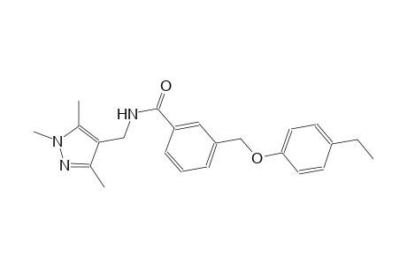 3-[(4-ethylphenoxy)methyl]-N-[(1,3,5-trimethyl-1H-pyrazol-4-yl)methyl]benzamide