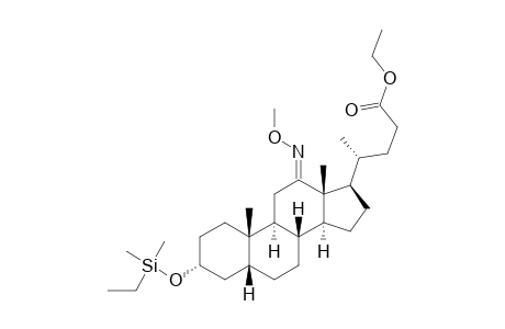 Ethyl 12-(methoxyimino)-3.alpha.-(ethyldimethylsilyloxy)-5.beta.-cholanoate