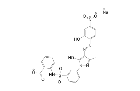 2-Amino-5-nitrophenol->1-[m-(o-carboxyphenylsulfamoyl)phenyl]-3-methyl-5-pyrazolon, Na salt