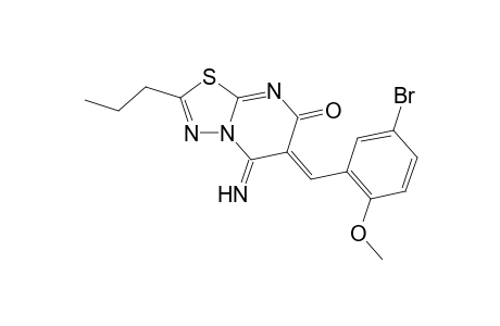(6Z)-5-azanylidene-6-[(5-bromanyl-2-methoxy-phenyl)methylidene]-2-propyl-[1,3,4]thiadiazolo[3,2-a]pyrimidin-7-one