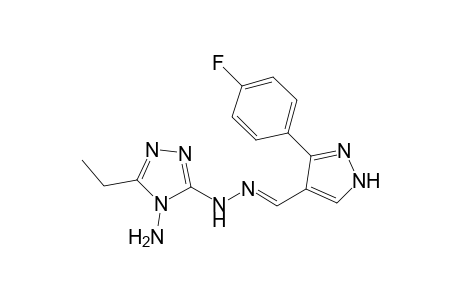 3-(4-Fluorophenyl)-1H-pyrazole-4-carbaldehyde (4-amino-5-ethyl-4H-1,2,4-triazol-3-yl)hydrazone