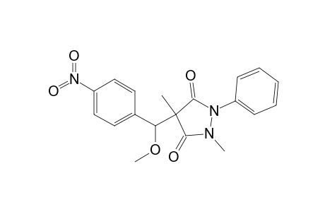 4-(.alpha.-methoxy-4-nitro-benzyl)-1-phenyl-2,4-dimethyl-3,5-dioxopyrazolidine