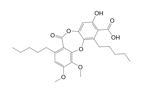 11H-Dibenzo[b,e][1,4]dioxepin-7-carboxylic acid, 8-hydroxy-3,4-dimethoxy-11-oxo-1,6-dipentyl-
