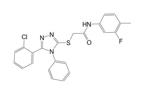 2-{[5-(2-chlorophenyl)-4-phenyl-4H-1,2,4-triazol-3-yl]sulfanyl}-N-(3-fluoro-4-methylphenyl)acetamide