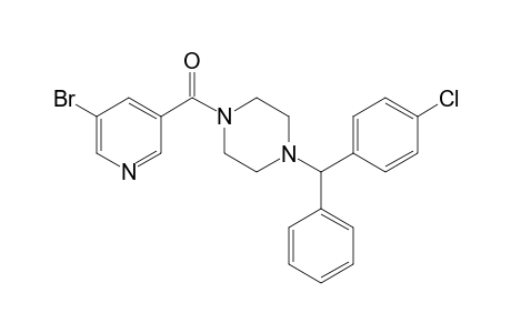 (5-bromanylpyridin-3-yl)-[4-[(4-chlorophenyl)-phenyl-methyl]piperazin-1-yl]methanone