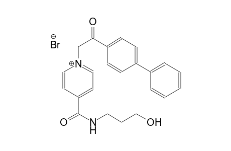 1-(2-[1,1'-biphenyl]-4-yl-2-oxoethyl)-4-{[(3-hydroxypropyl)amino]carbonyl}pyridinium bromide