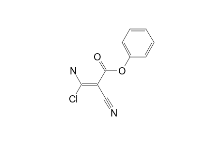 (E)-3-amino-3-chloro-2-cyano-acrylic acid phenyl ester