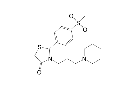 2-(4-(methylsulfonyl)phenyl)-3-(3-(piperidin-1-yl)propyl)thiazolidin-4-one