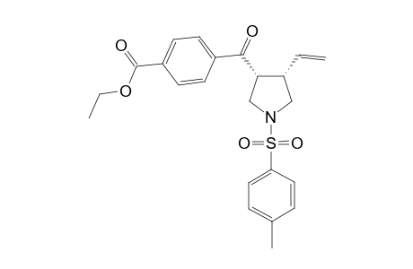 (+/-)-(3R,4S)-3-Ethenyl-4-(4-carbethoxyphenyl-1-yl)carbonyl]-1-[(4-methylphen-yl)sulfonyl]pyrrolidine