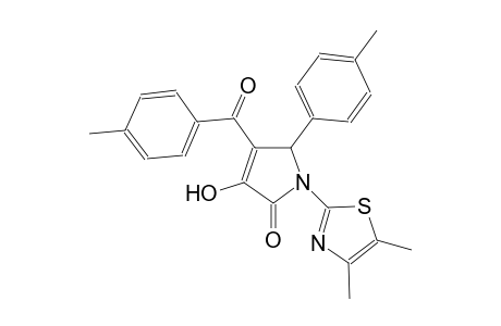 1-(4,5-dimethyl-1,3-thiazol-2-yl)-3-hydroxy-4-(4-methylbenzoyl)-5-(4-methylphenyl)-1,5-dihydro-2H-pyrrol-2-one