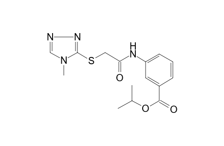 Benzoic acid, 3-[(4-methyl-4H-1,2,4-triazol-3-ylthio)acetylamino]-, isopropyl ester