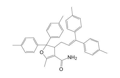 4-[3,3-Bis(4-methylphenyl)-2-propenyl)]-3-carbomyl-2-methyl-5,5-bis(4-methylphenyl)-4,5-dihydrofuran