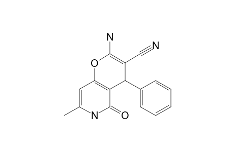 2-amino-5-keto-7-methyl-4-phenyl-4,6-dihydropyrano[5,6-c]pyridine-3-carbonitrile