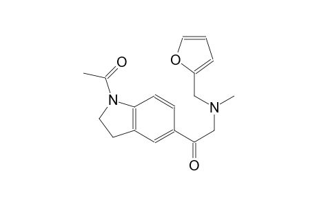 ethanone, 1-(1-acetyl-2,3-dihydro-1H-indol-5-yl)-2-[(2-furanylmethyl)methylamino]-