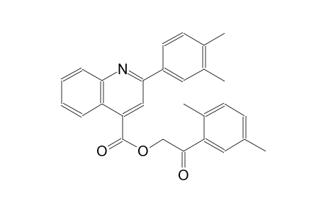 4-quinolinecarboxylic acid, 2-(3,4-dimethylphenyl)-, 2-(2,5-dimethylphenyl)-2-oxoethyl ester