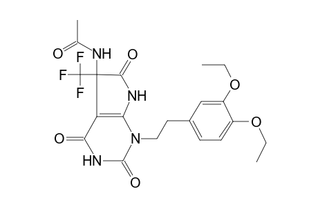 N-[1-[2-(3,4-diethoxyphenyl)ethyl]-2,4,6-triketo-5-(trifluoromethyl)-7H-pyrrolo[2,3-d]pyrimidin-5-yl]acetamide