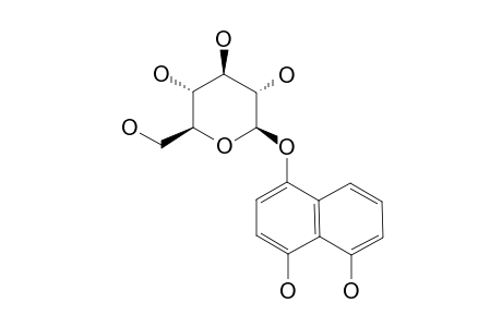 1,4,8-TRIHYDROXYNAPHTHALENE-1-O-BETA-D-GLUCOPYRANOSIDE