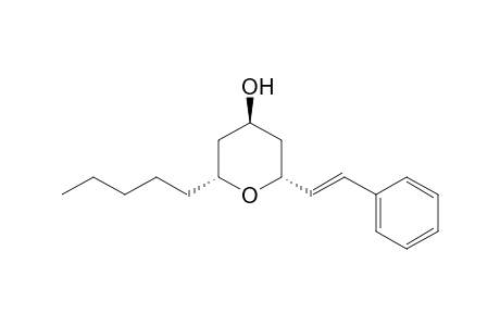 (2R*,4R*,6R*)2-Pentyl-6-((E)-styryl)-tetrahydro-pyran-4-ol