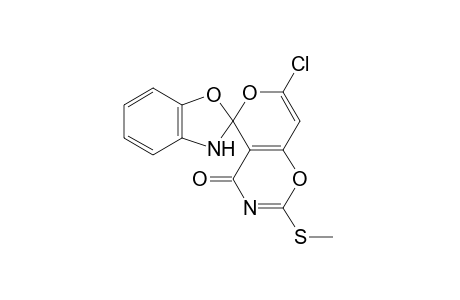 7-chloro-2-(methylthio)spiro[4H,5H-pyrano[3,4-e]-1,3-oxazine-5,2'(3'H)-benzoxazol]-4-one