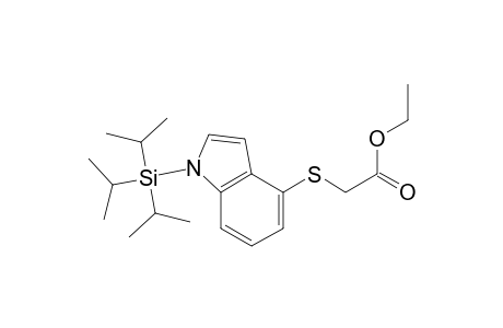 4-Ethoxycarbonylmethylthio-1-triisopropylsilylindole