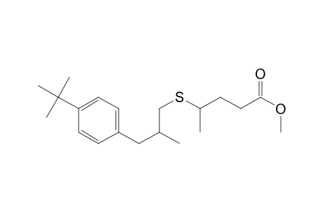 Methyl 4-[3-(p-t-butylphenyl)-2-methylpropylthio]pentanoate