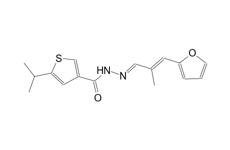 N'-[(E,2E)-3-(2-furyl)-2-methyl-2-propenylidene]-5-isopropyl-3-thiophenecarbohydrazide