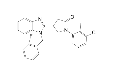 1-(3-Chloranyl-2-methyl-phenyl)-4-[1-[(2-fluorophenyl)methyl]benzimidazol-2-yl]pyrrolidin-2-one