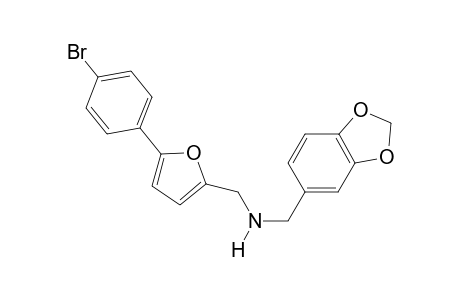 (2H-1,3-benzodioxol-5-ylmethyl)({[5-(4-bromophenyl)furan-2-yl]methyl})amine