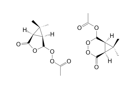 5-ACETOXY-7,7-DIMETHYL-3,4-DIOXABICYClO-[4.1.0]-HEPTAN-2-ONE;7,7-DIMETHYL-4-PERACETOXY-3-OXABICYClO-[3.1.0]-HEXAN-2-ONE