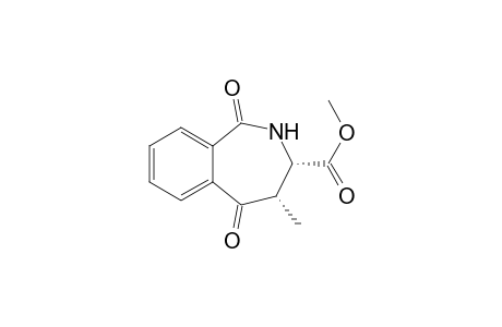 Methyl (3S*,4S*)-2,3,4,5-tetrahydro-4-methyl-1,5-dioxo-1H-benz[c]azepine-3-carboxylate