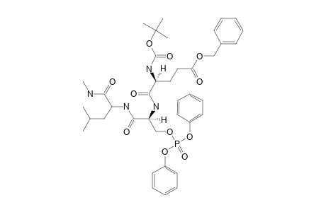 N-ALPHA-(TERT.-BUTOXYCARBONYL)-O-(BENZYL)-GLUTAMYL-O-(DIPHENYLPHOSPHONO)-SERYLLEUCINE-N-METHYLAMIDE;BOC-GLU(OBZL)-SER(PO3PH2)-LEU-NHME