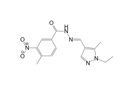 N'-[(E)-(1-ethyl-5-methyl-1H-pyrazol-4-yl)methylidene]-4-methyl-3-nitrobenzohydrazide