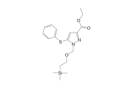 Ethyl 5-(phenylthio)-1-((2-(trimethylsilyl)ethoxy)methyl)-1H-pyrazole-3-carboxylate