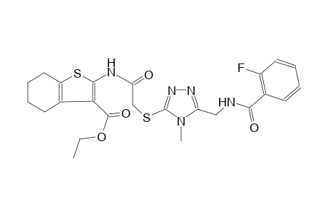 benzo[b]thiophene-3-carboxylic acid, 2-[[[[5-[[(2-fluorobenzoyl)amino]methyl]-4-methyl-4H-1,2,4-triazol-3-yl]thio]acetyl]amino]-4,5,6,7-tetrahydro-, ethyl ester