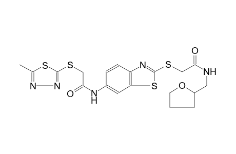 acetamide, 2-[(5-methyl-1,3,4-thiadiazol-2-yl)thio]-N-[2-[[2-oxo-2-[[(tetrahydro-2-furanyl)methyl]amino]ethyl]thio]-6-benzothiazolyl]-
