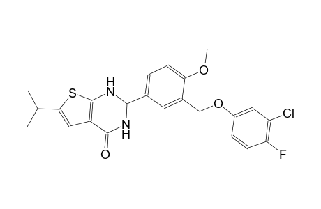 2-{3-[(3-chloro-4-fluorophenoxy)methyl]-4-methoxyphenyl}-6-isopropyl-2,3-dihydrothieno[2,3-d]pyrimidin-4(1H)-one